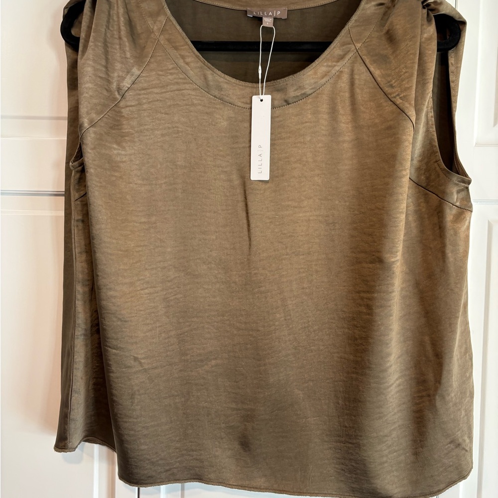 Lilla P Olive Tank Top